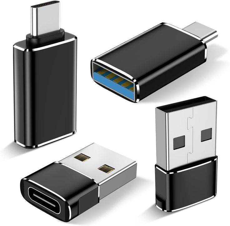 xiwxi 4 Pack USB to USB C OTG Adapter